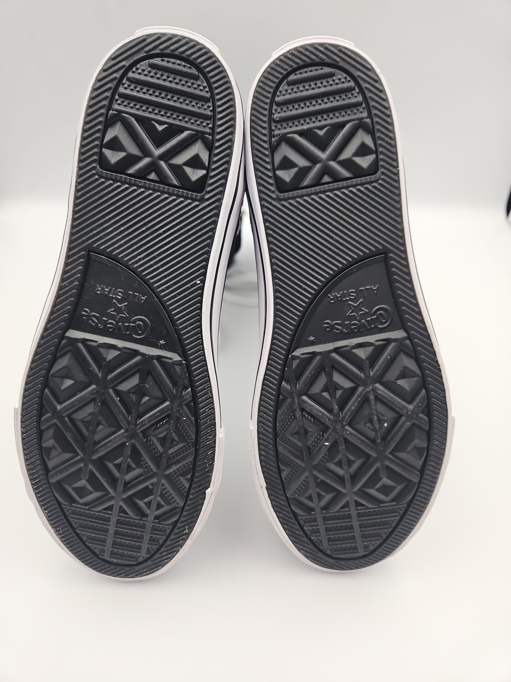 Converse Black Tall Lace-Up Kids' Sneakers with White Trim - Picture 7 of 8